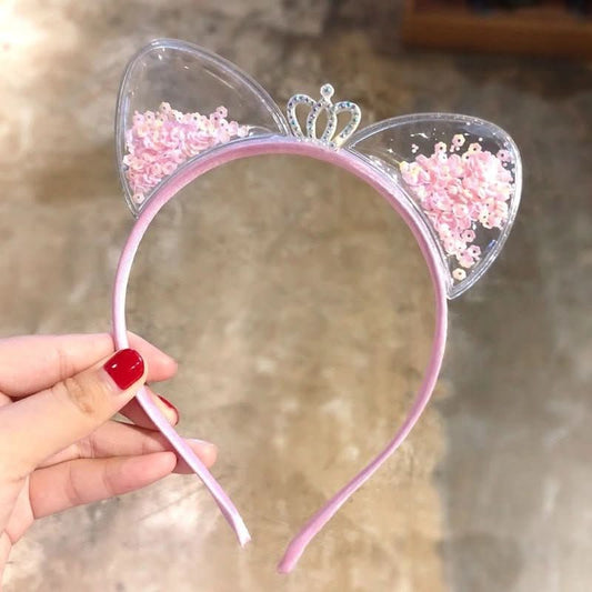 Bandeau Pailleté Oreilles de Chat | Accessoire Glamour pour Fêtes et Occasions Spéciales