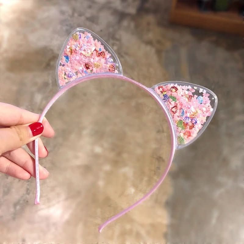 Bandeau Pailleté Oreilles de Chat | Accessoire Glamour pour Fêtes et Occasions Spéciales