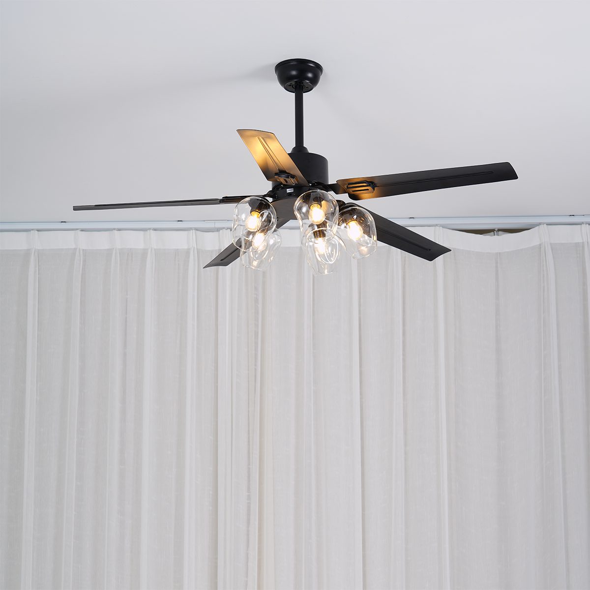 Ventilateur de Plafond en Verre | Circulation d'Air Silencieuse et Élégante
