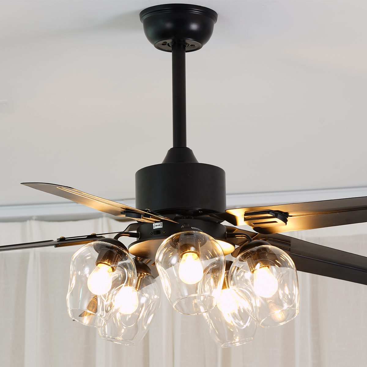 Ventilateur de Plafond en Verre | Circulation d'Air Silencieuse et Élégante
