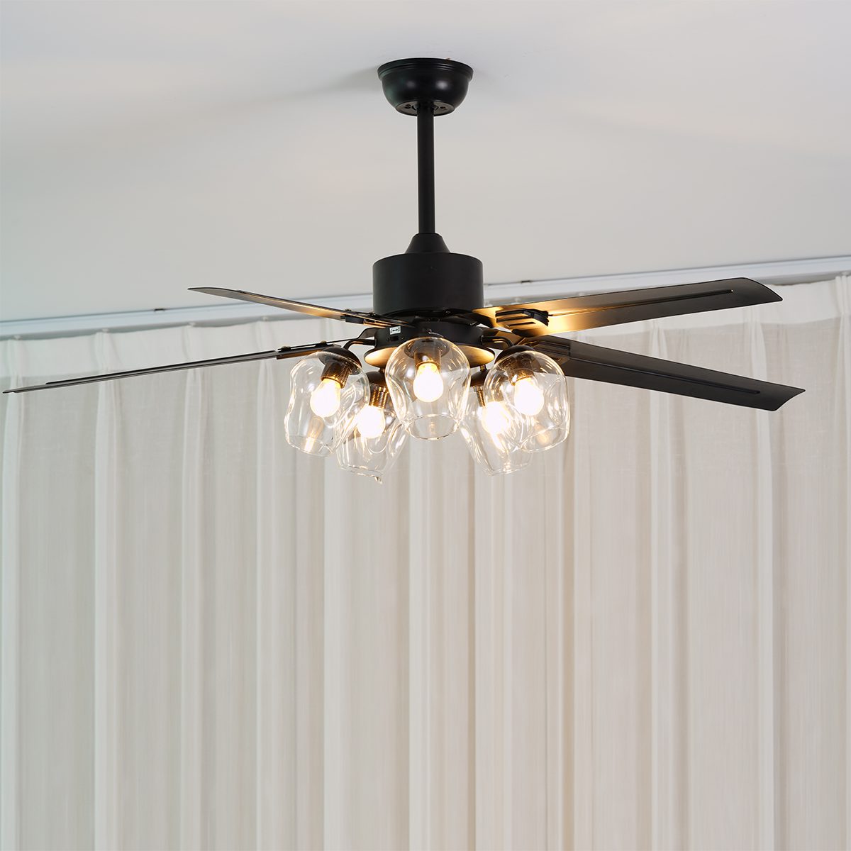 Ventilateur de Plafond en Verre | Circulation d'Air Silencieuse et Élégante