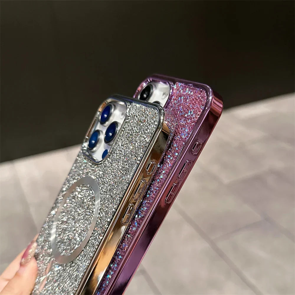 Coque Magnétique iPhone Paillettes | Protection Antichoc et Élégance Assurée