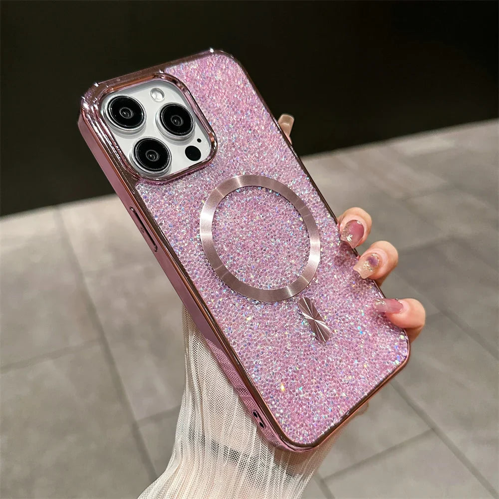 Coque Magnétique iPhone Paillettes | Protection Antichoc et Élégance Assurée