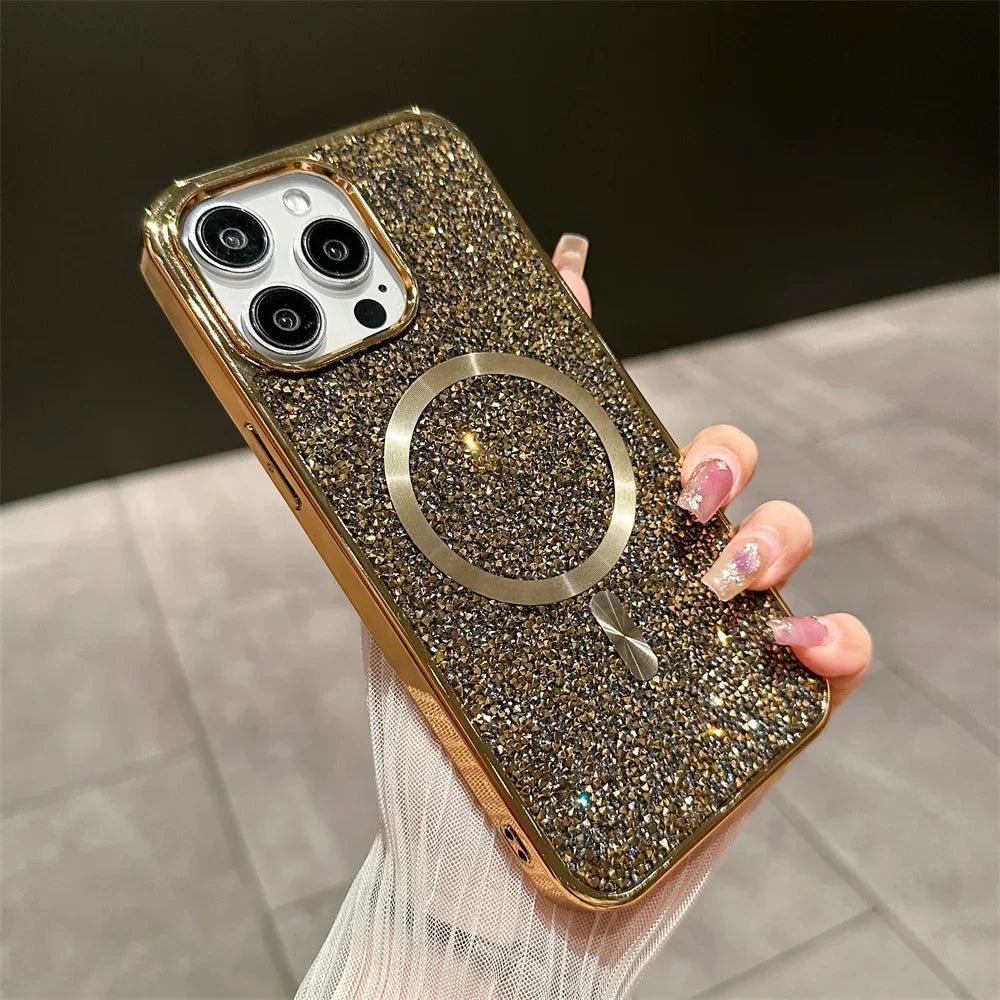 Coque Magnétique iPhone Paillettes | Protection Antichoc et Élégance Assurée