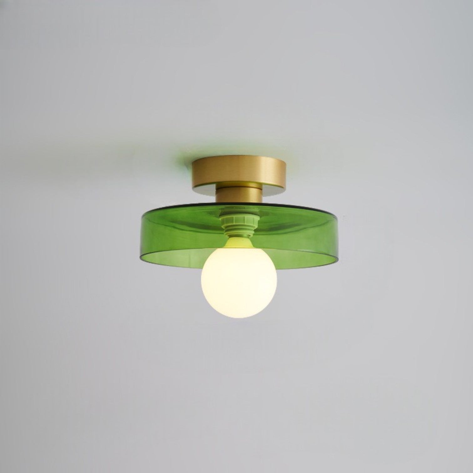 Lampe de Plafond Bauhaus Moderne | Élégance Contemporaine en Laiton et Verre