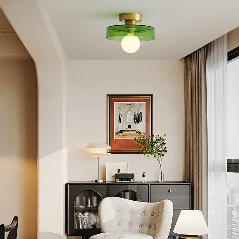 Lampe de Plafond Bauhaus Moderne | Élégance Contemporaine en Laiton et Verre