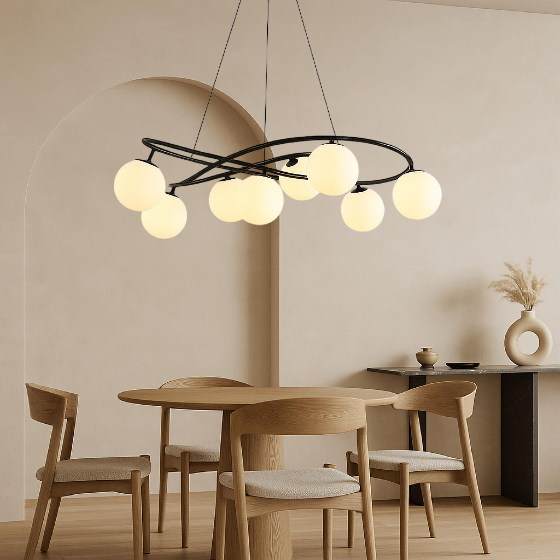 Lustre Noir Rétro Scandinave | Élégance Vintage pour Votre Intérieur