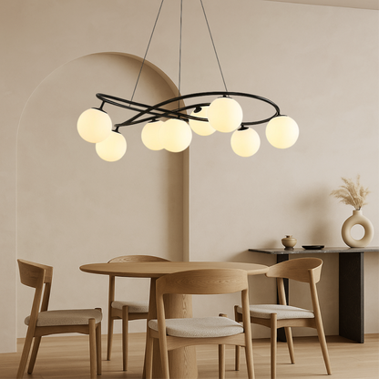 Lustre Noir Rétro Scandinave | Élégance Vintage pour Votre Intérieur