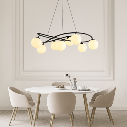 Lustre Noir Rétro Scandinave | Élégance Vintage pour Votre Intérieur