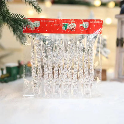 Ornements en Cristal de Glaçon | Décoration Éclatante pour Sapins de Noël
