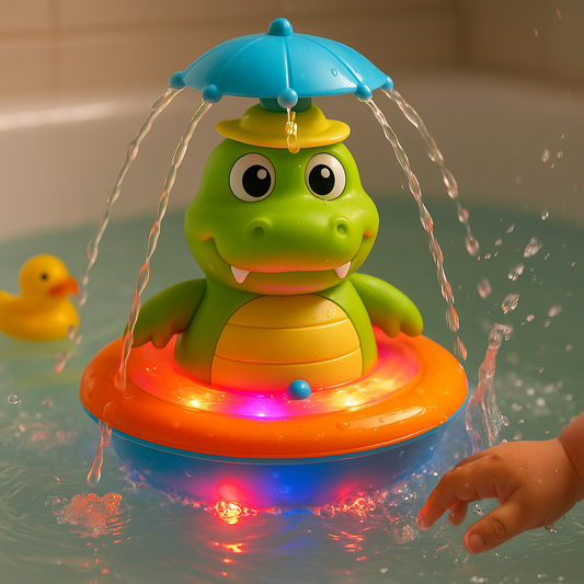 Jouet de Bain Flottant Lumineux | Spray d'Eau et Effets Colorés