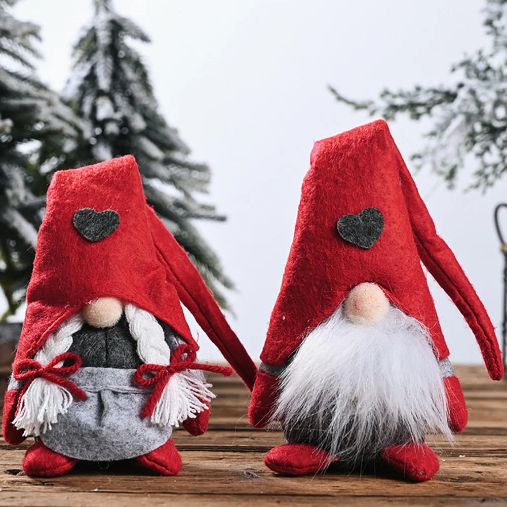 Gnome de Noël en Peluche | Décoration Joyeuse pour Maison et Bureau