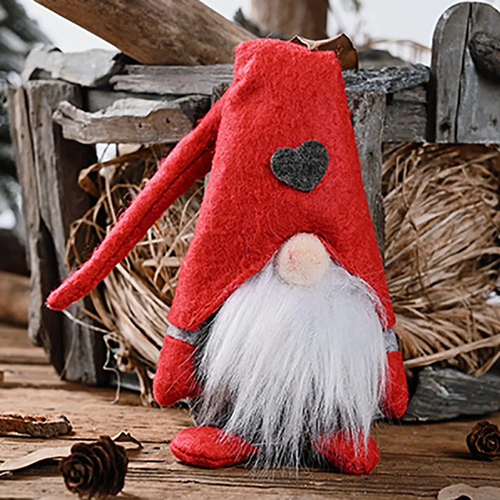 Gnome de Noël en Peluche | Décoration Joyeuse pour Maison et Bureau