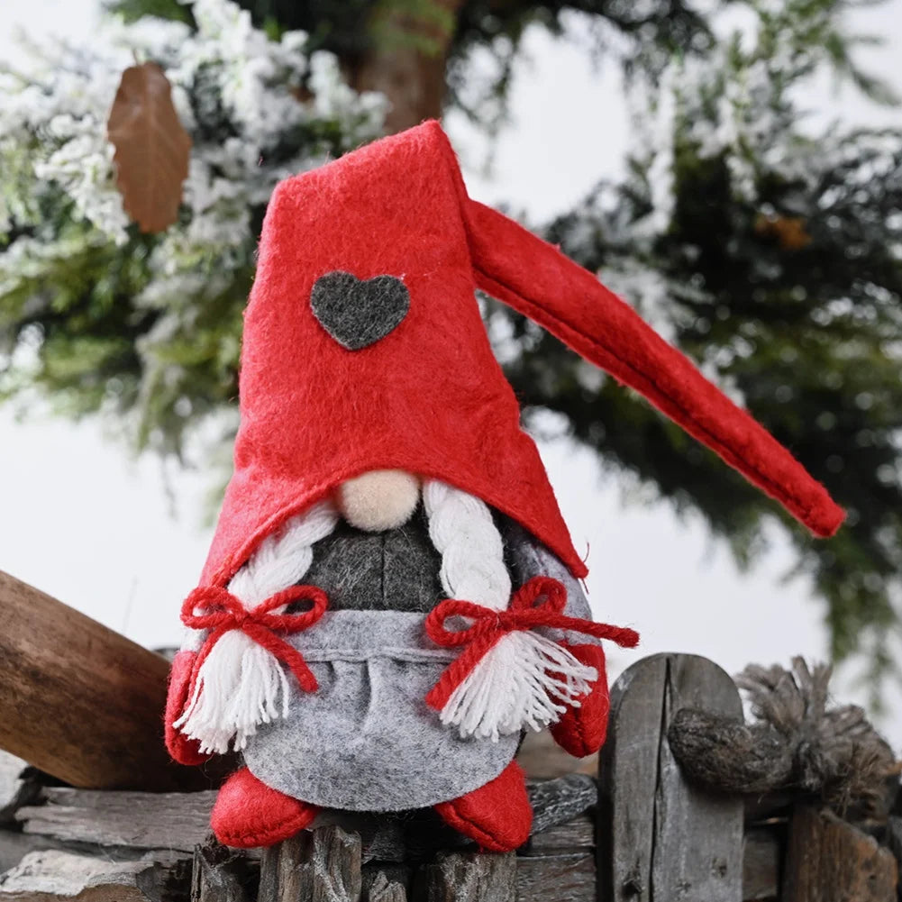 Gnome de Noël en Peluche | Décoration Joyeuse pour Maison et Bureau