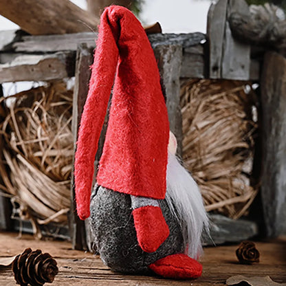 Gnome de Noël en Peluche | Décoration Joyeuse pour Maison et Bureau