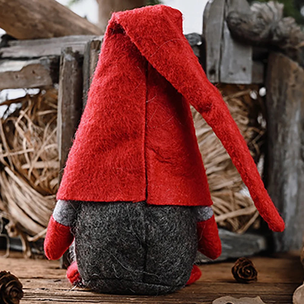 Gnome de Noël en Peluche | Décoration Joyeuse pour Maison et Bureau