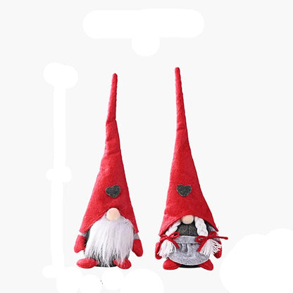 Gnome de Noël en Peluche | Décoration Joyeuse pour Maison et Bureau