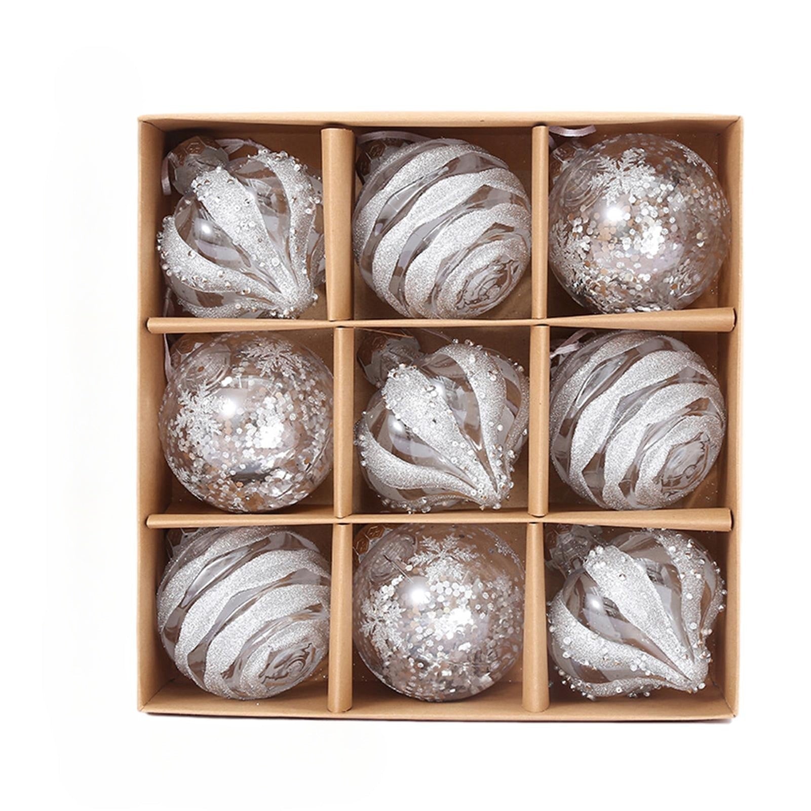 Boules de Noël Dorées Luxe | Ensemble Élégant pour Sapin de Noël