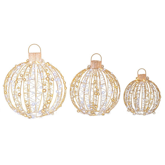 Boules Lumineuses LED de Noël | Décoration Extérieure Scintillante et Durable