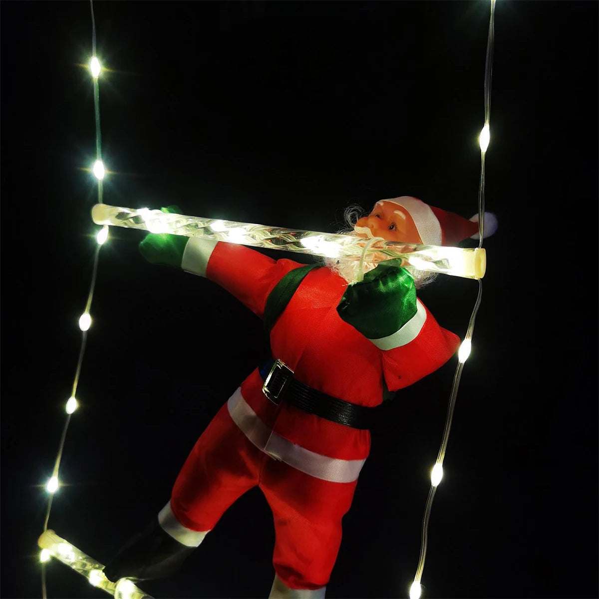 Guirlande de Noël Santa | Éclairage LED Élégant et Magique