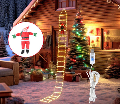 Guirlande de Noël Santa | Éclairage LED Élégant et Magique