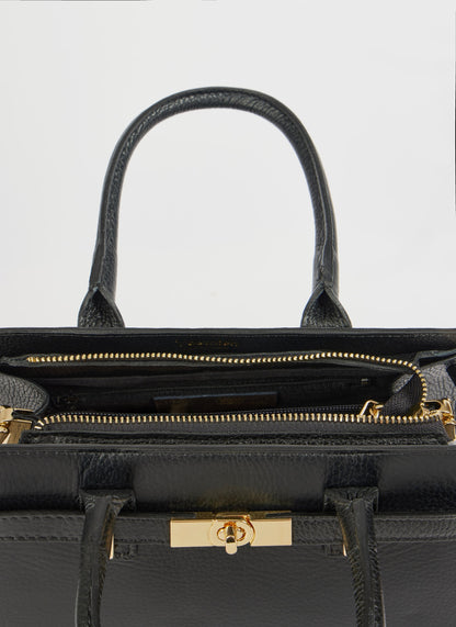 Sac à Main en Cuir Togo Noir | Chic et Polyvalent pour le Quotidien