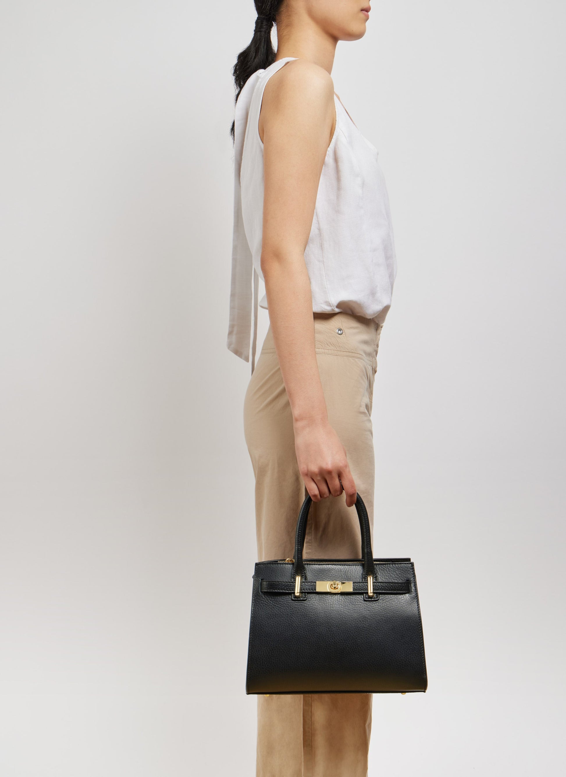 Sac à Main en Cuir Togo Noir | Chic et Polyvalent pour le Quotidien
