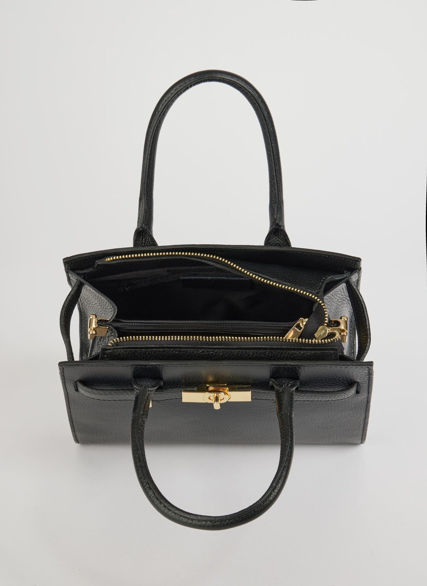 Sac à Main en Cuir Togo Noir | Chic et Polyvalent pour le Quotidien