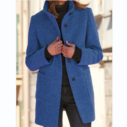 Manteau en Laine pour Femmes | Élégance Hivernale avec Poches Fonctionnelles