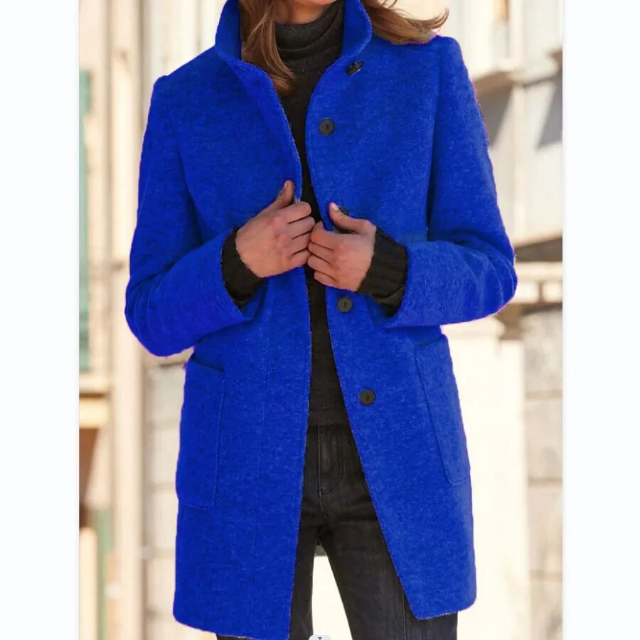 Manteau en Laine pour Femmes | Élégance Hivernale avec Poches Fonctionnelles