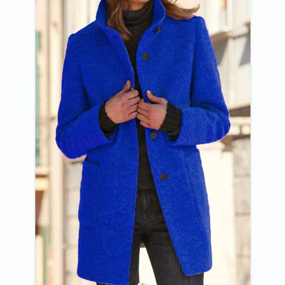 Manteau en Laine pour Femmes | Élégance Hivernale avec Poches Fonctionnelles