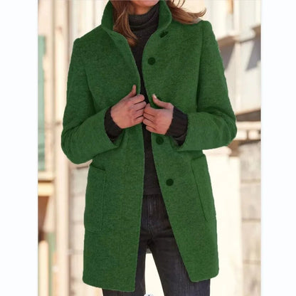 Manteau en Laine pour Femmes | Élégance Hivernale avec Poches Fonctionnelles