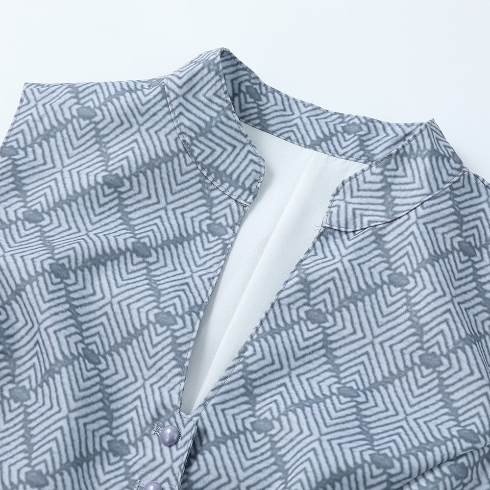 Robe Dirndl Grise Élégante | Style Traditionnel avec Tablier pour Oktoberfest
