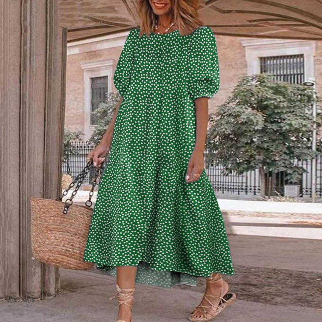 Robe Midi Été en Polyester | Confort et Style pour Journées Chaudes
