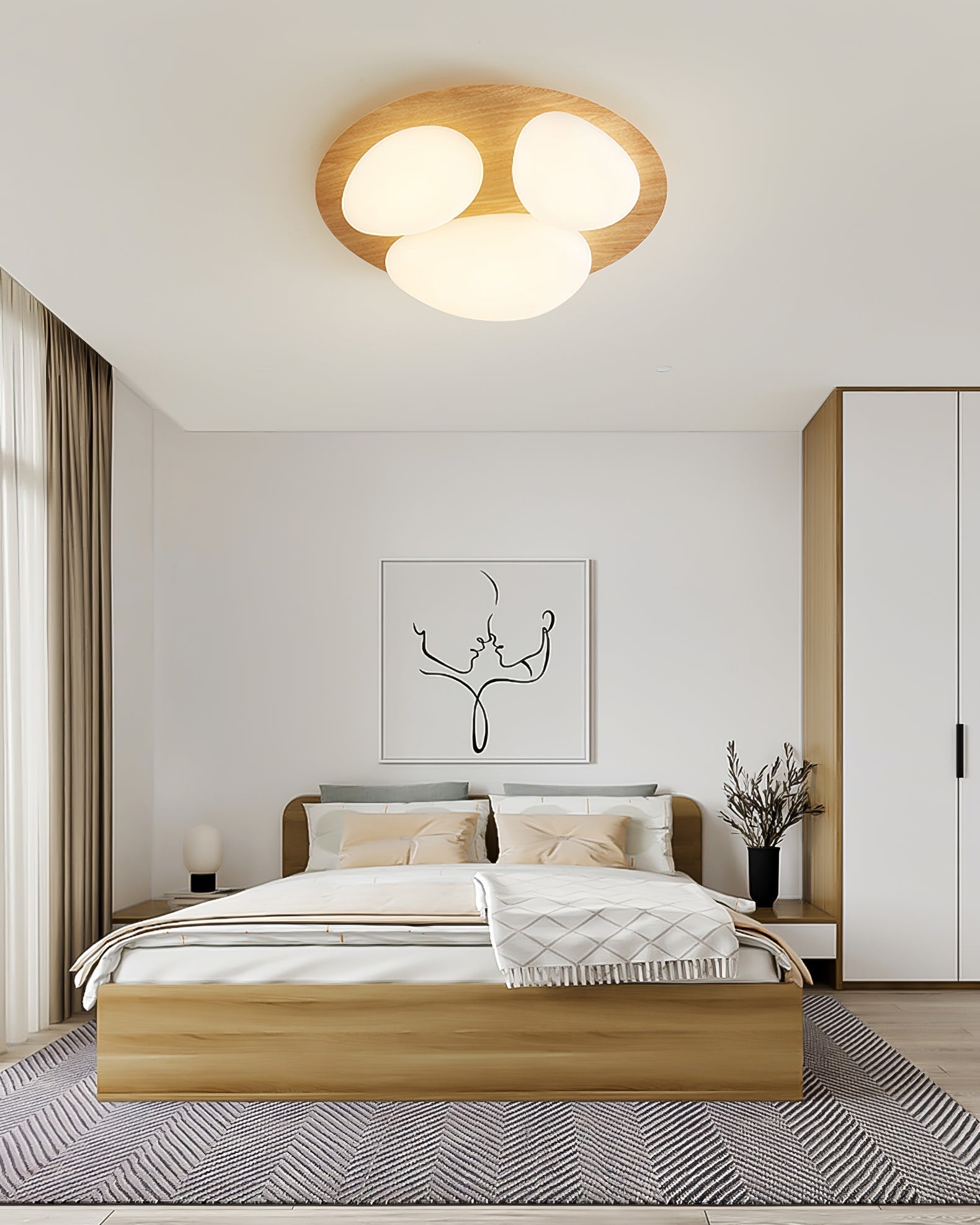 Plafonnier LED Minimaliste | Éclairage Homogène et Ambiance Chaleureuse
