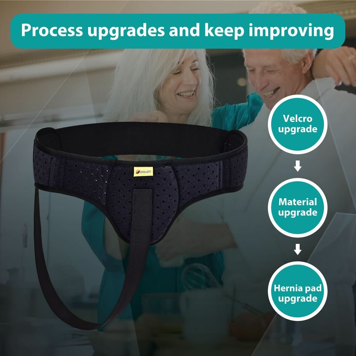 Ceinture Hernie Inguinale Ajustable | Soutien Doux et Confort Quotidien