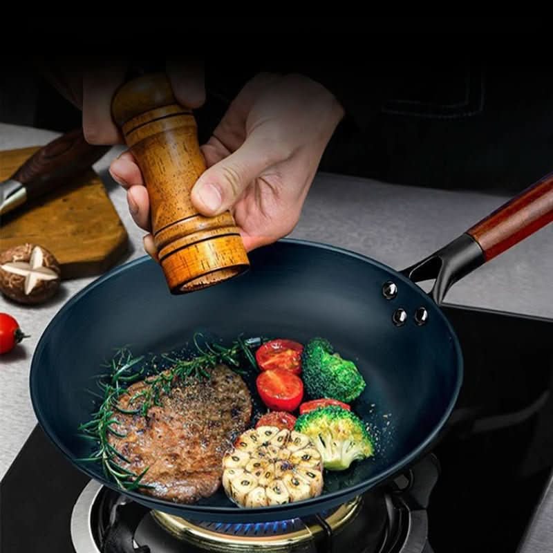 Ironvera Poêle en Fonte | Poêle Antiadhésive Professionnelle | Répartition Uniforme de la Chaleur | Ustensiles de Cuisine Sains & Durables