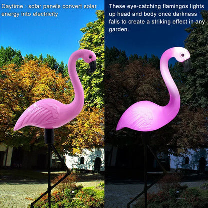 Lumière Solaire Flamant Rose | Décoration Écologique pour Jardin