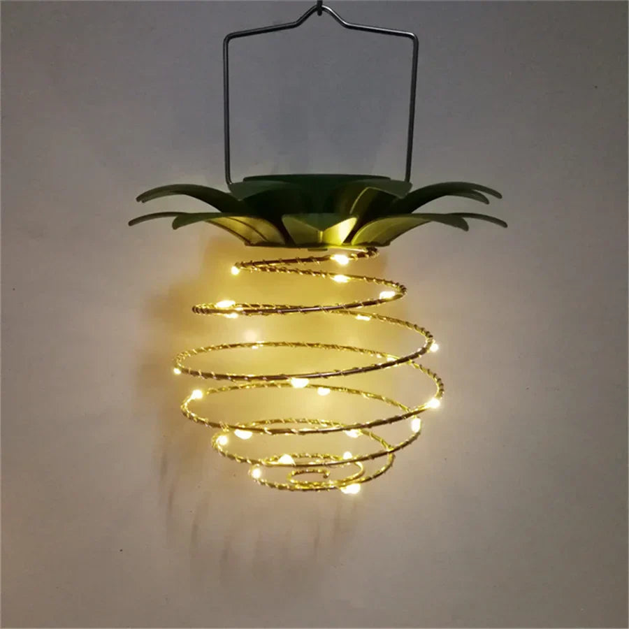 Lumière Solaire Ananas | Lampe Étanche avec Contrôle Intelligent