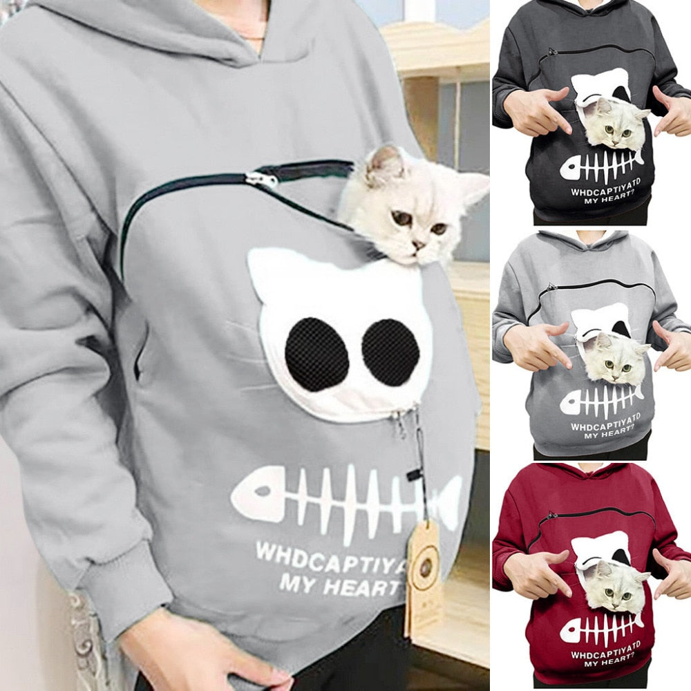 Pull d'Étreinte pour Animaux | Confort en Coton avec Poche Amovible