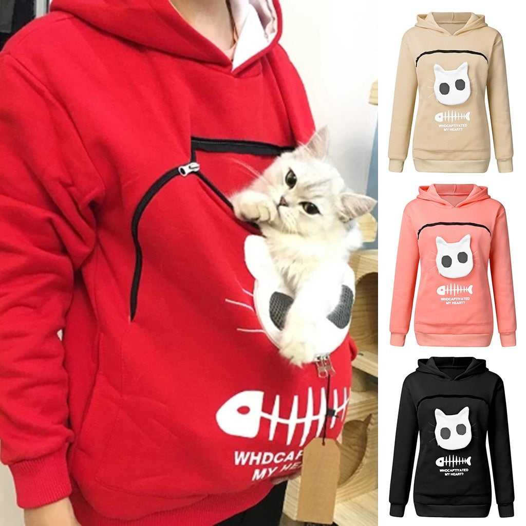 Pull d'Étreinte pour Animaux | Confort en Coton avec Poche Amovible