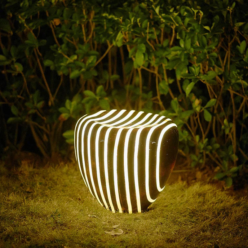 Lumière Solaire de Jardin | Design en Pierre et Résistante aux Intempéries