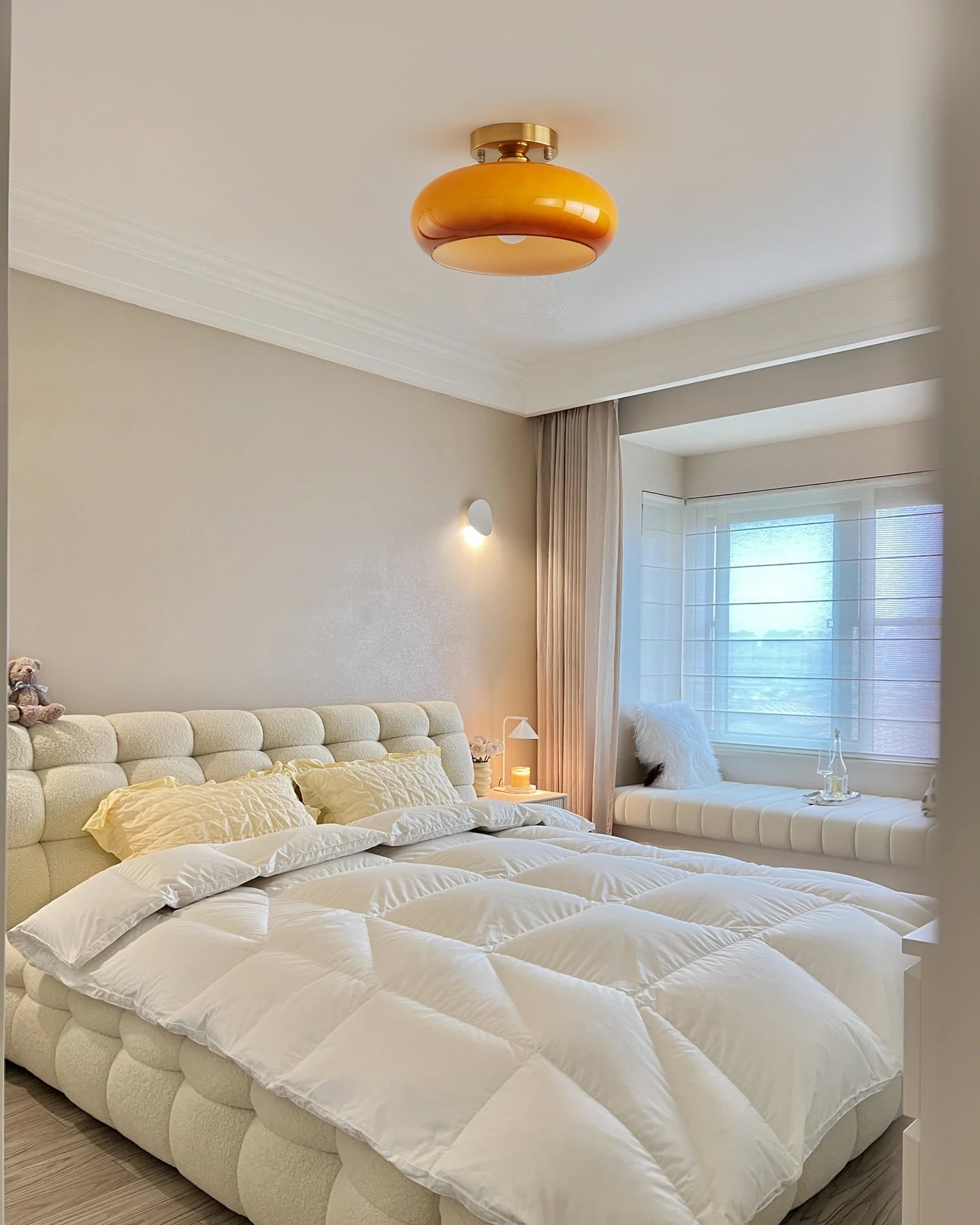 Plafonnier Élégant en Verre | Éclairage Intime et Ambiance Cosy