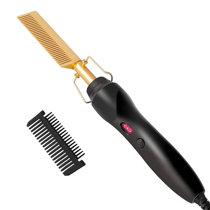 Peigne Chauffant Électrique pour Cheveux | Stylisme Rapide et Sûr à Domicile