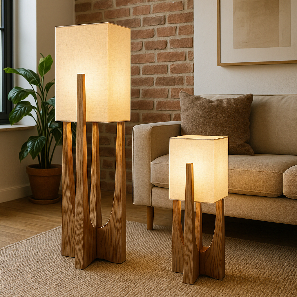 Lampe sur Pied Wabi Sabi Japonaise | Élégance Naturelle et Atmosphère Chaleureuse