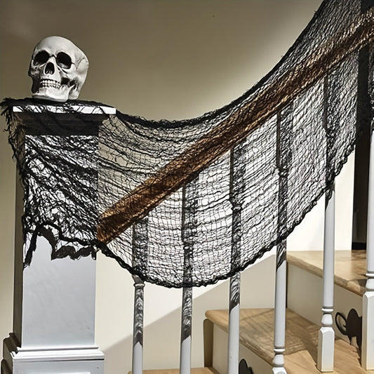 Tissu Noir Halloween | Décoration Suspendue Effrayante et Flexible