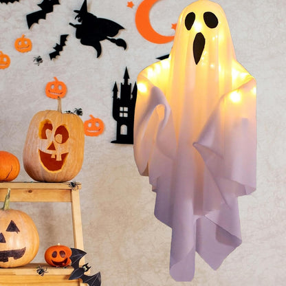 Lumières Fantômes en Tissu pour Halloween | Décorations Effrayantes et Lumineuses