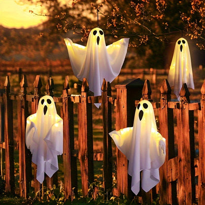 Lumières Fantômes en Tissu pour Halloween | Décorations Effrayantes et Lumineuses