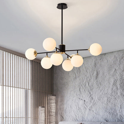 Lustre en Verre Scandinave | Éclairage Contemporain et Réglable