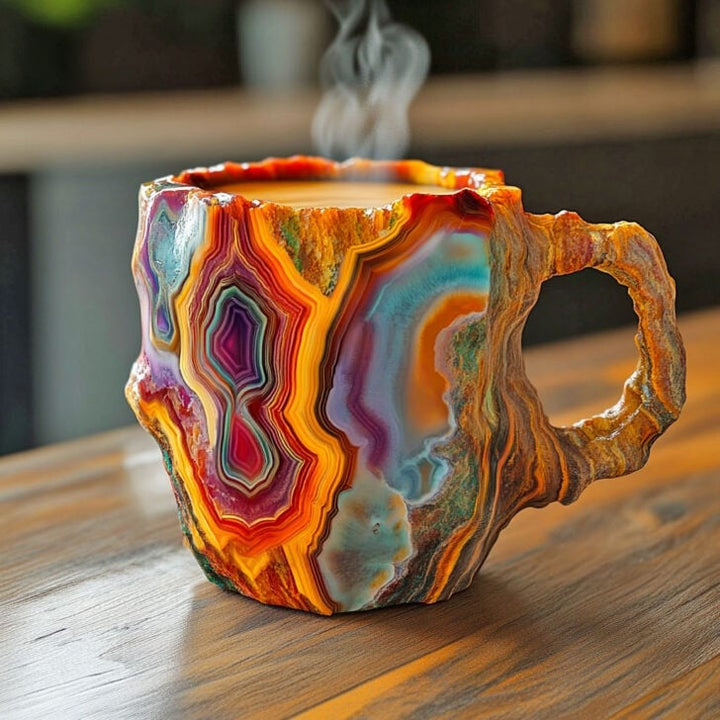 Mug en Cristal Minéral Isolé | Design Unique et Pratique au Quotidien